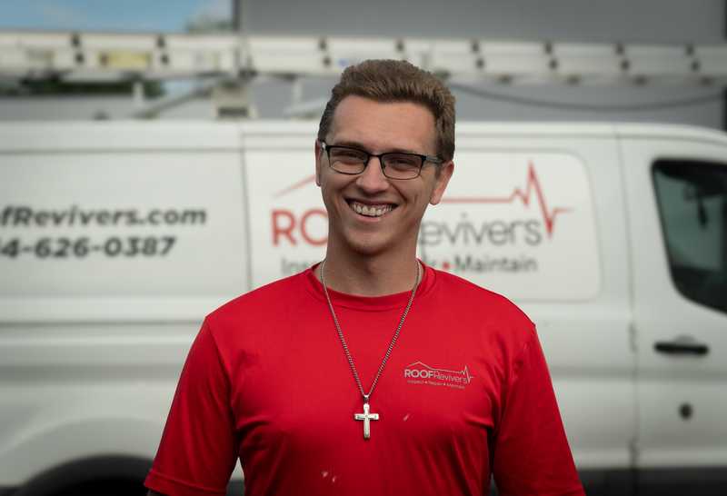 Connor Hasskew, field manager at Roof Revivers.