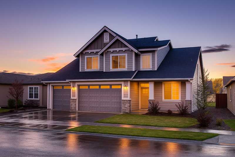 Before and after roof replacement showing damaged shingles replaced with new GAF architectural shingles in Durham