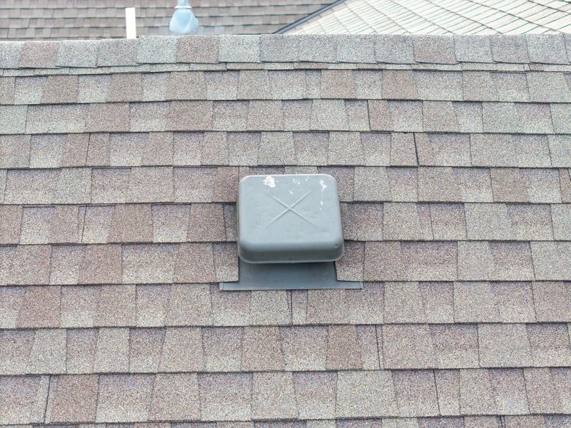 Roof Revivers finds hail damage to a roof vent after severe weather.