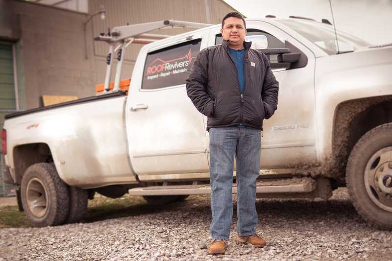 Andres Corral, quality control manager for Roof Revivers.