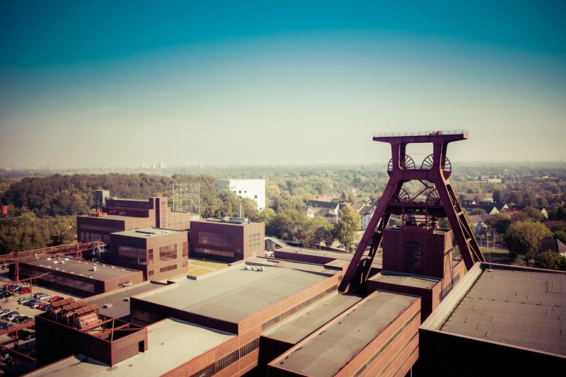 Commercial flat roofing in central Ohio.