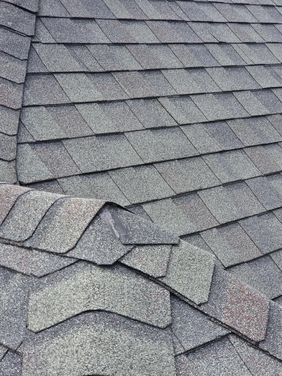 New ridge cap shingles on a Worthington, Ohio roof
